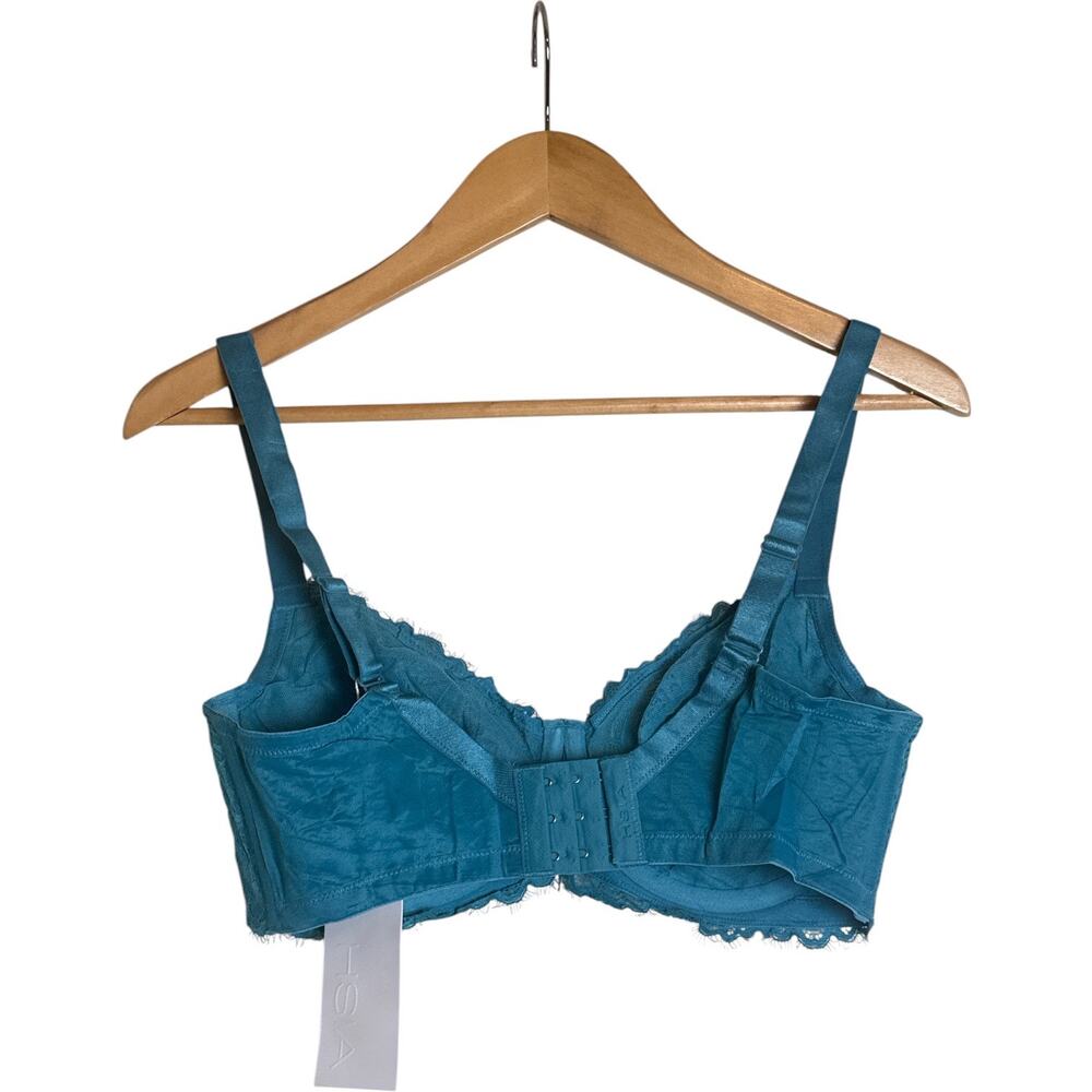 HSIA Sunflower Lace Minimizer Bra 34DD Teal Full Coverage Underwire NWT - Picture 4 of 6